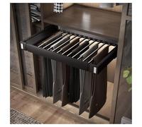 Wardrobe Drawer Trouser Rack Built-in telescopic trouser in wardrobe With Buffer System,Pull-Out Closet Scarf Jeans Storage Sliding Rail,Adjustable Width