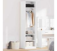 vidaXL Wardrobe White 50x50x200cm Engineered Wood Clothing Storage Cabinet
