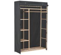 vidaXL Wardrobe Grey Fabric Clothes Storage Cabinet Organiser Shelves Rack