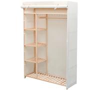 Vidaxl Wardrobe Fabric And Pinewood 110X40X170 Cm Wardrobes