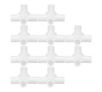 Wardrobe Frame Connectors White 16mm 10pcs Four Way Tube Joint | Plastic Thickened Cross Joint, Precise Fit for Closets and Entryways, DIY Storage Cube Layout