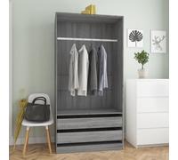Wardrobe Grey Sonoma 100x50x200 cm Engineered Wood Berkfield Home Grey One Size