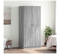 Wardrobe Grey Sonoma 80x52x180cm Engineered Wood Hanging Storage Cabinet for all
