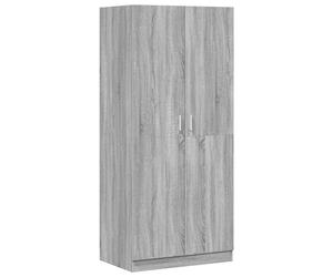 Wardrobe Grey Sonoma Engineered Wood Bedroom Storage Clothes Organiser vidaXL