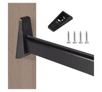 Wardrobe hanging rails, Clothes Bar Rail with Anti-slip Silence Strip Matte Black Closet Rods Wall Mounted(120cm/47.2in)