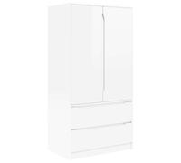Wardrobe Height Adjustable with Drawer Manual Engineered Wood Closet vidaXL