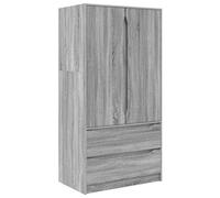 vidaXL Wardrobe Manual Grey Sonoma 79.5 x 49 x 156 cm Engineered Wood