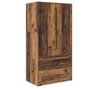 Wardrobe Height Adjustable with Drawer Manual Engineered Wood Closet vidaXL