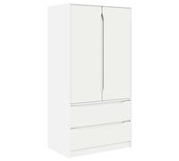 Wardrobe Height Adjustable with Drawer Manual Engineered Wood Closet vidaXL