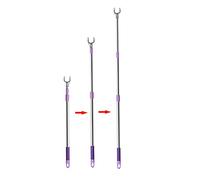 Wardrobe Hook Pole, New Upgrade Retractable Pole Hook, Retractable Clothing Reach Pole, Refined and Durable, Hanger Pole Suitable for Wardrobe, Clothesline, Closet Hook, Clothes Rail (Purple)