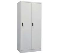 Wardrobe Light Grey Steel Hanger Organiser Clothing Cabinet Cupboard vidaXL