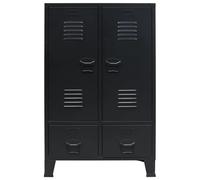Wardrobe Metal Industrial Style 67x35x107 cm Black