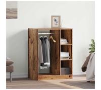Wardrobe Old wood 77 x 48 x 102 cm Engineered wood 3-shelf Modern Storage Indoor