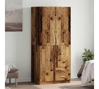 Wardrobe Old Wood 80x52x180 cm Engineered Wood Berkfield Home Brown One Size