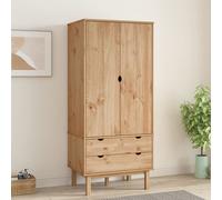 Wardrobe OTTA 76.5x53x172 cm Solid Wood Pine Berkfield Home Brown One Size