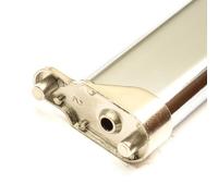 Wardrobe Oval Hanging Rail Chrome Clothes Tube Bar Pole 15x30mm & End Support Brackets (827mm & Brackets)