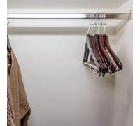 Wardrobe Oval Hanging Rail-Fitting Tube Bar-Clothes Storage Chrome Pole-All Size (500mm + 2 End Supports and Screws)