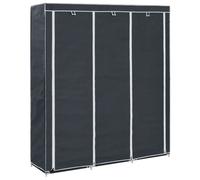 Wardrobe Portable Fabric Closet Black 150x45x175 cm Dustproof Organizer Foldable