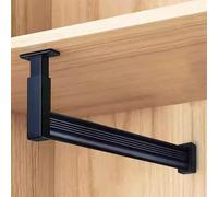 Wardrobe Rail 30 40 50 60 70 110 120 150 160cm Wardrobe Rail, L Shaped Closet Rod Pole Clothing Hanger Storage Bar, Metal Hanging Bar for Clothes, Shower Curtain(94cm/37inch)