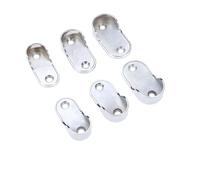 Wardrobe Rail Bracket Pole Support 6Pcs 19/22/25mm Zinc Alloy Wall Mounted Wardrobe Rail Supports Tube Brackets Hanging Rod End Closet Pipe(22mm)