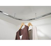 Wardrobe Rail Corner Oval Radius 90º Hanging Set Brackets Supports 825 x 825 mm