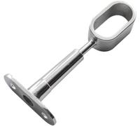 Wardrobe Rail End Bracket Kit Chrome Oval 30x15mm Tube Mount IANPAV