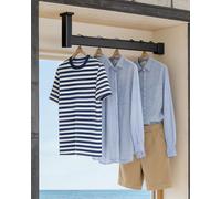 Wardrobe Rail L-Shaped Wardrobe Pole Holder Ceiling to Wall, Adjustable Height Closet Rod for RV Craft Room Dorm, Small Space Corner Clothes Hanging Bar(37cm/14.6in/1.2ft)