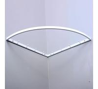 Wardrobe Rail Metal Wardrobe Corner Hanging Bar for 90 Degree Wall, Small Clothes Drying Rack Indoor, Wall Mounted Closet Shelf with Hanger Rod(White,60x60cm (23 5/8"x23 5/8"))