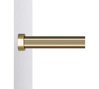 Wardrobe Rail Oval Closet Rod with End Support, Heavy Duty Closet Pole for Wardrobes, Cloakroom Bathroom Hanging Clothes Bar, 16 24 36 48 Inch Length(Champagne,140cm(55 1/8") Length)