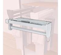 Wardrobe Rail Pull-Out Closet Valet Rod, Bearing 30kg Adjustable Clothes Rail, Aluminum Alloy Pull-Out Trouser Rack, Double Row Buffer Slide Rail Wardrobe Hanger, Extendable Pull Out Closet Rod (Color