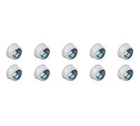 Wardrobe Rail Rod END Supports Brackets Socket Round 19MM White Concealed FIX x10