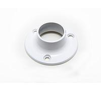 Wardrobe Rail Rod Socket Support Bracket 19MM Diameter White