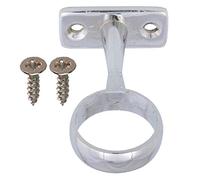 Wardrobe Rail Round Centre Support Rod Middle Repair Large Chrome 25mm/1" (2 pcs (Round Centre Support))