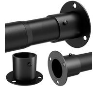 Wardrobe Rail to Hang Clothes, Wardrobe Pole Extendable Clothes Rail for Clothes, Bedroom,Windows and Showers, 68-110CM/Diameter 32MM，Black