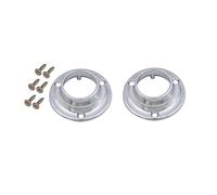 WARDROBE RAIL WARDROBE HANGING RAILS 25MM ROUND + ENDS & SCREWS (2 - End Sockets - With Screws)