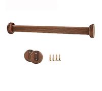 Wardrobe Rail, Wood Oval Wardrobe Closet Rod Natural Wood Beech Black Walnut 40-150cm 15.7-59 Inch(Black Walnut,120cm/47.2Inch)