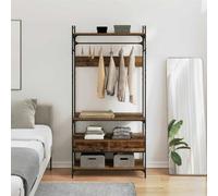 Wardrobe Reclaimed Wood Composite 89 x 39 x 184.5 cm with Drawers and Clothes Rail Modern Storage Space for Bedroom and Dressing Room with Matte Finish and Practical