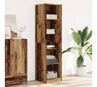 Wardrobe Reclaimed Wood Look Wood Material 50 x 50 x 200 cm with Storage Space, Clothes Rail and Shelves, Compact for Bedroom, Hallway and Dressing Room in Modern Country House Style