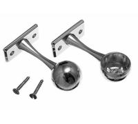 WARDROBE ROD RAIL SOCKET END SUPPORT BRACKET 19MM CHROME PLATED ( pack 2 )
