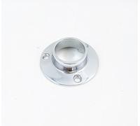 Wardrobe Rod Rail Socket End Support Bracket 19mm in Chrome Plated (Pairs)