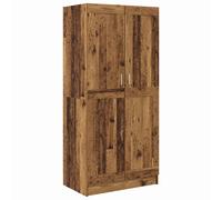 Wardrobe Rustic Old Wood 82.5x51.5x180cm Engineered Wood 2-Door Storage Shelving