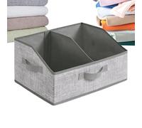 Wardrobe Shelf Basket - Textile Storage Crate, Cabinet Placement Organizer | expandable linen compartment management structure removable section layout framework organization vessel with home bedroom