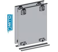 Wardrobe Sliding Door Track Gear System Kit - MITO - 2000mm, 2500mm or 3000mm (Kit for 4 doors with track 3000mm)