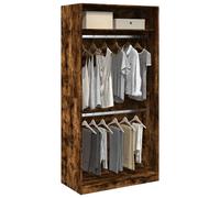Wardrobe Smoked Oak 100x50x200 cm Engineered Wood Berkfield Home Brown One Size
