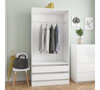 vidaXL Wardrobe White 100X50X200 Cm Engineered Wood, White