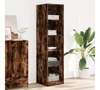 Wardrobe Smoked Oak 50x50x200 cm Engineered Wood Berkfield Home Brown One Size