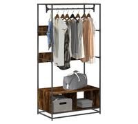 (smoked oak) vidaXL Wardrobe Closet Cupboard Clothes Storage Organiser Engineered Wood