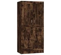 Wardrobe Smoked Oak Engineered Wood Cabinet Closet Armoire Highboard vidaXL