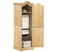 Wardrobe Solid Pine 1 Door Honey 55x52x170cm Matte Finish Storage New