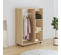 vidaXL Wardrobe Sonoma Oak Engineered Wood Storage Cabinet Clothes Organiser